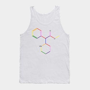 Ritalin Molecule Rainbow Chemistry Tank Top